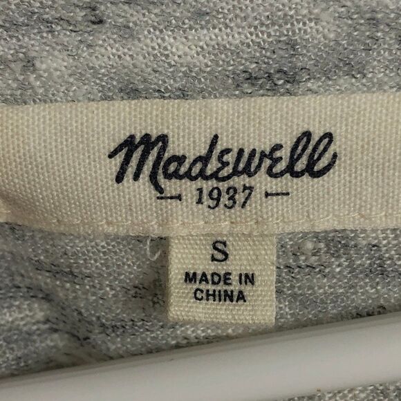 Madewell Cream Linen Curveball Tee Blouse - Picture 6 of 8